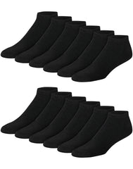 Hanes Double Tough Men's Low Cut Socks, Shoe Sizes 6-12, 12-Pairs