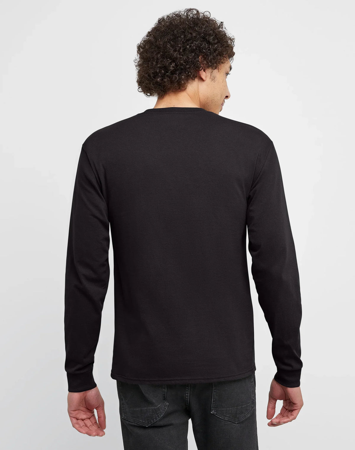 Hanes Essentials Men's Cotton Long Sleeve T-Shirt, Value 4-Pack