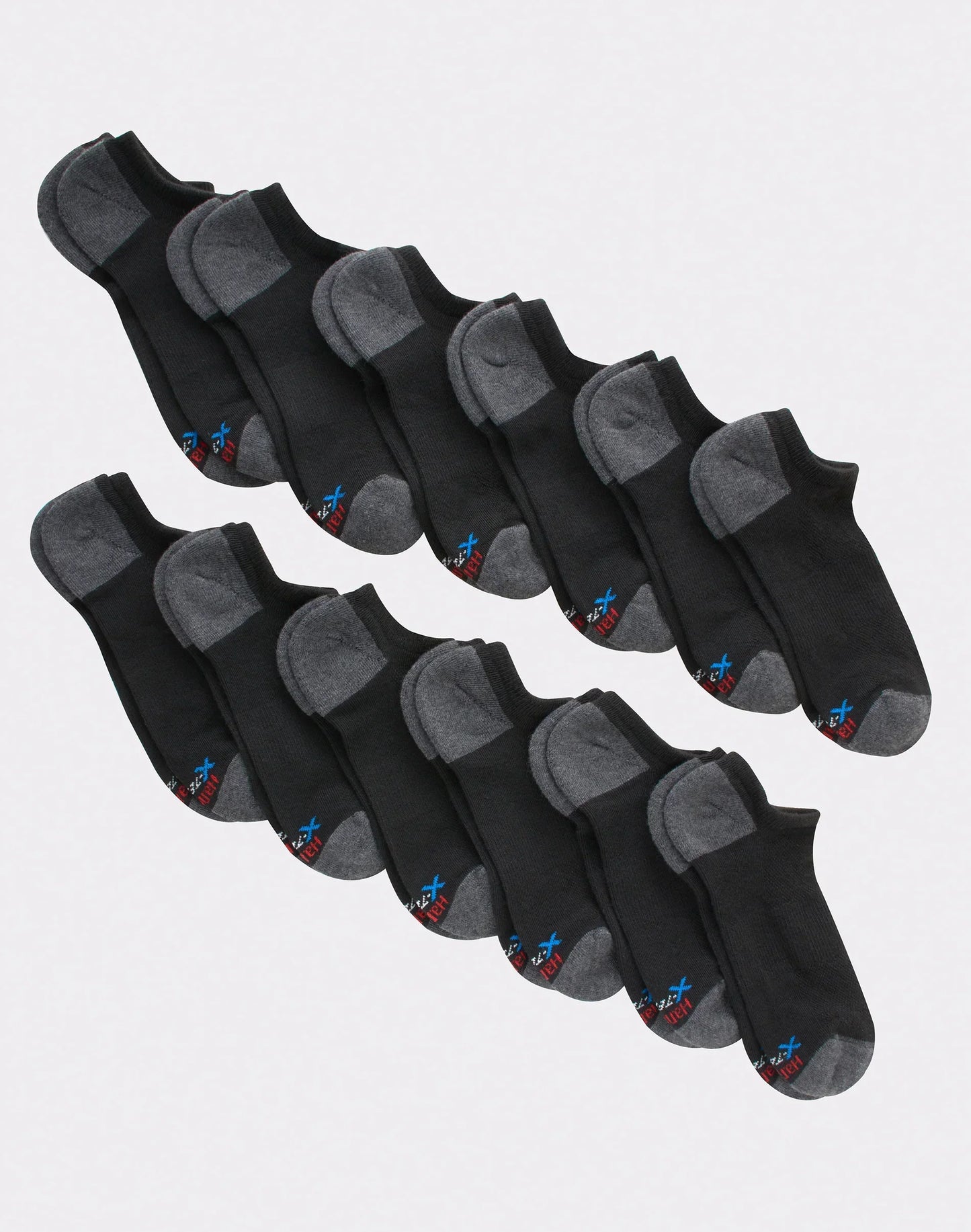 Hanes X-Temp Men's Lightweight No Show Socks, Shoe Sizes 6-12, 12-Pairs
