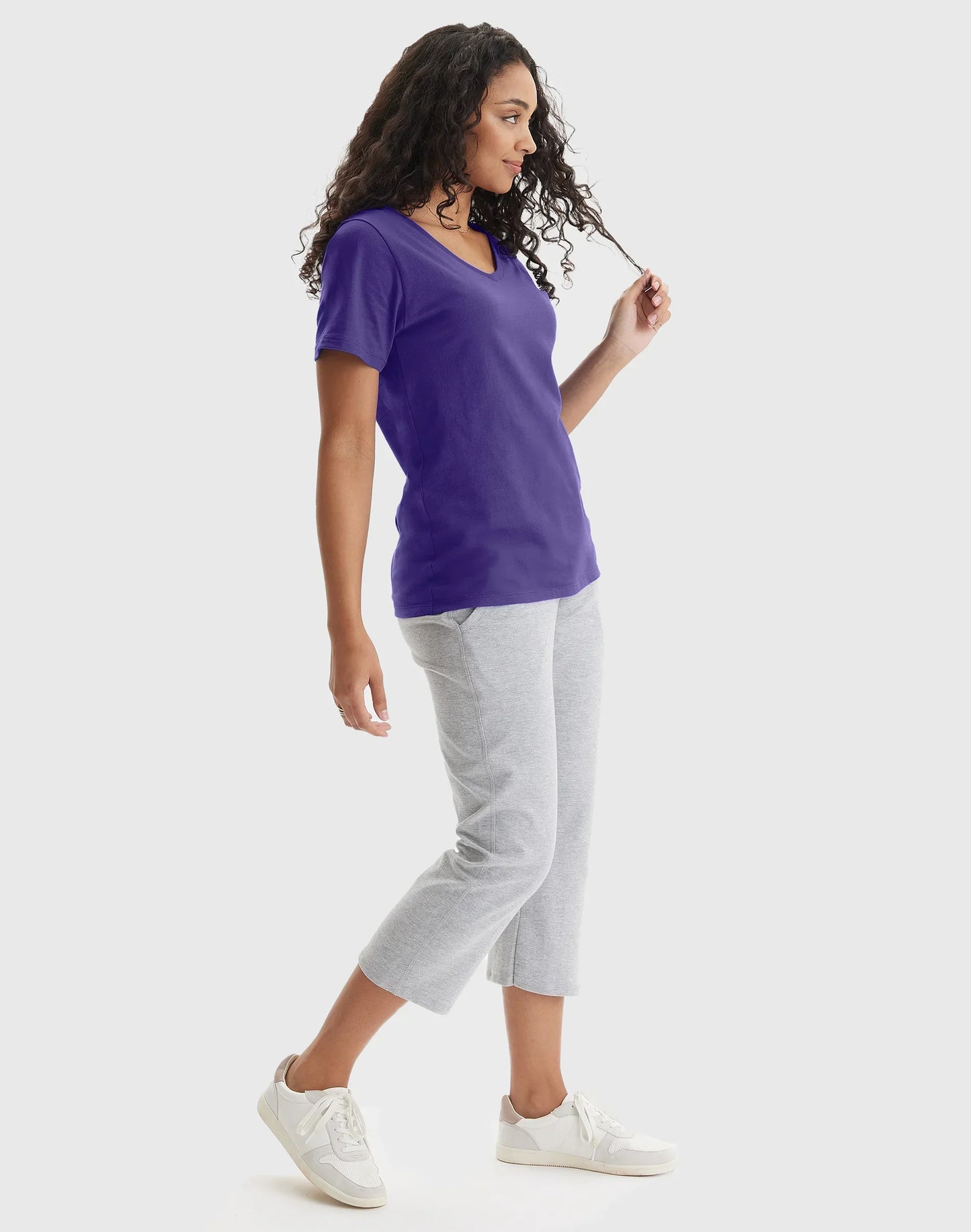 Hanes Perfect-T Women's V-Neck Cotton T-Shirt