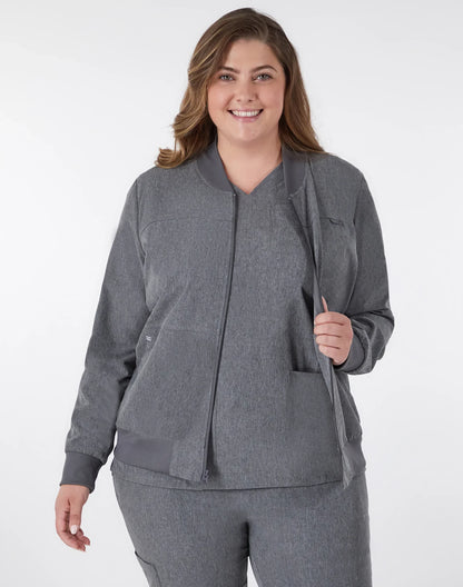 Hanes Comfort Fit Scrubs Women's Scrub Bomber Jacket