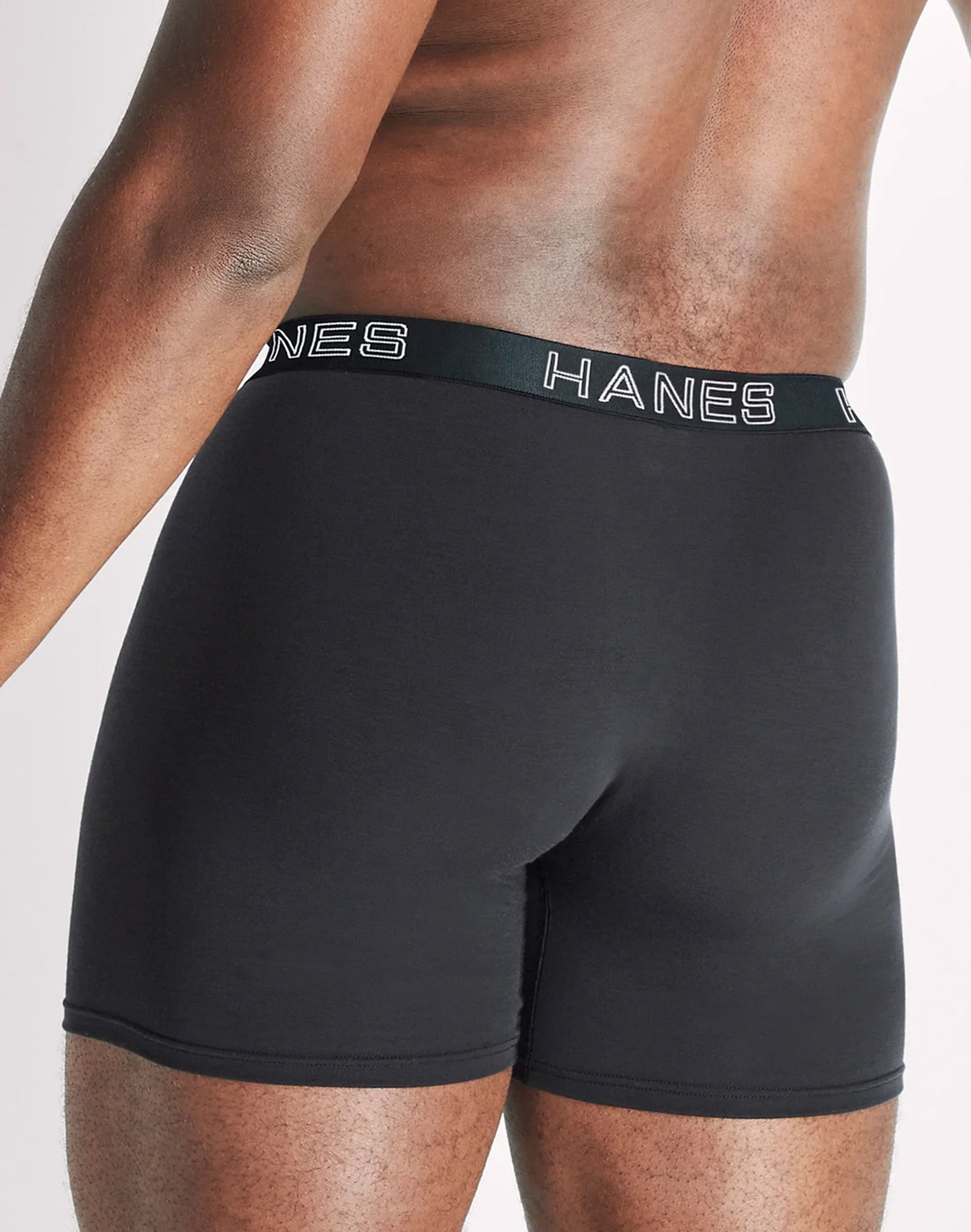 Hanes Ultimate Total Support Pouch Big Men’s Boxer Brief Underwear, Black/Grey, 3-Pack (Big &amp; Tall Sizes)