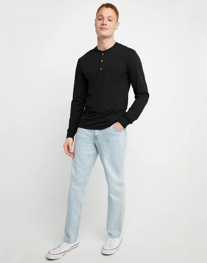 Hanes Originals Men's Long Sleeve Henley T-Shirt