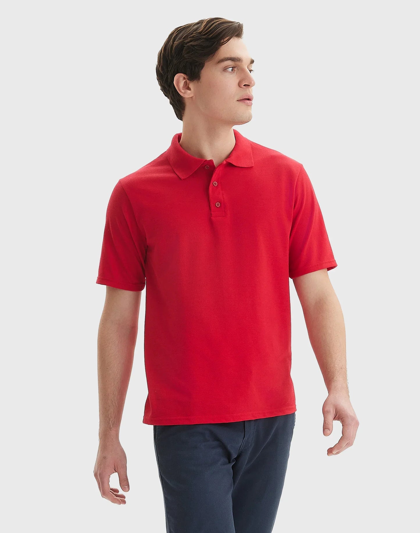 Hanes Men's Pique Polo Shirt (Big &amp; Tall Sizes Available)