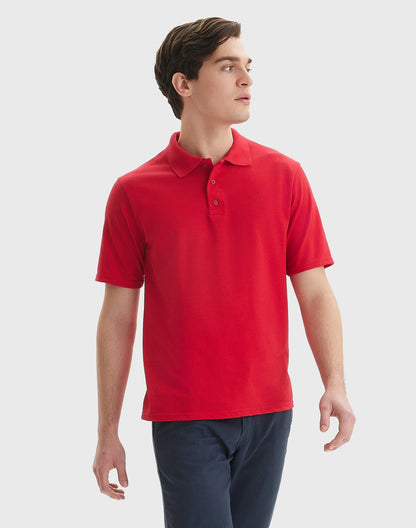 Hanes Men's Pique Polo Shirt (Big &amp; Tall Sizes Available)