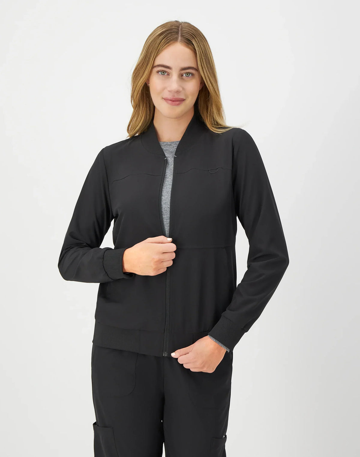 Hanes Comfort Fit Scrubs Women's Scrub Bomber Jacket