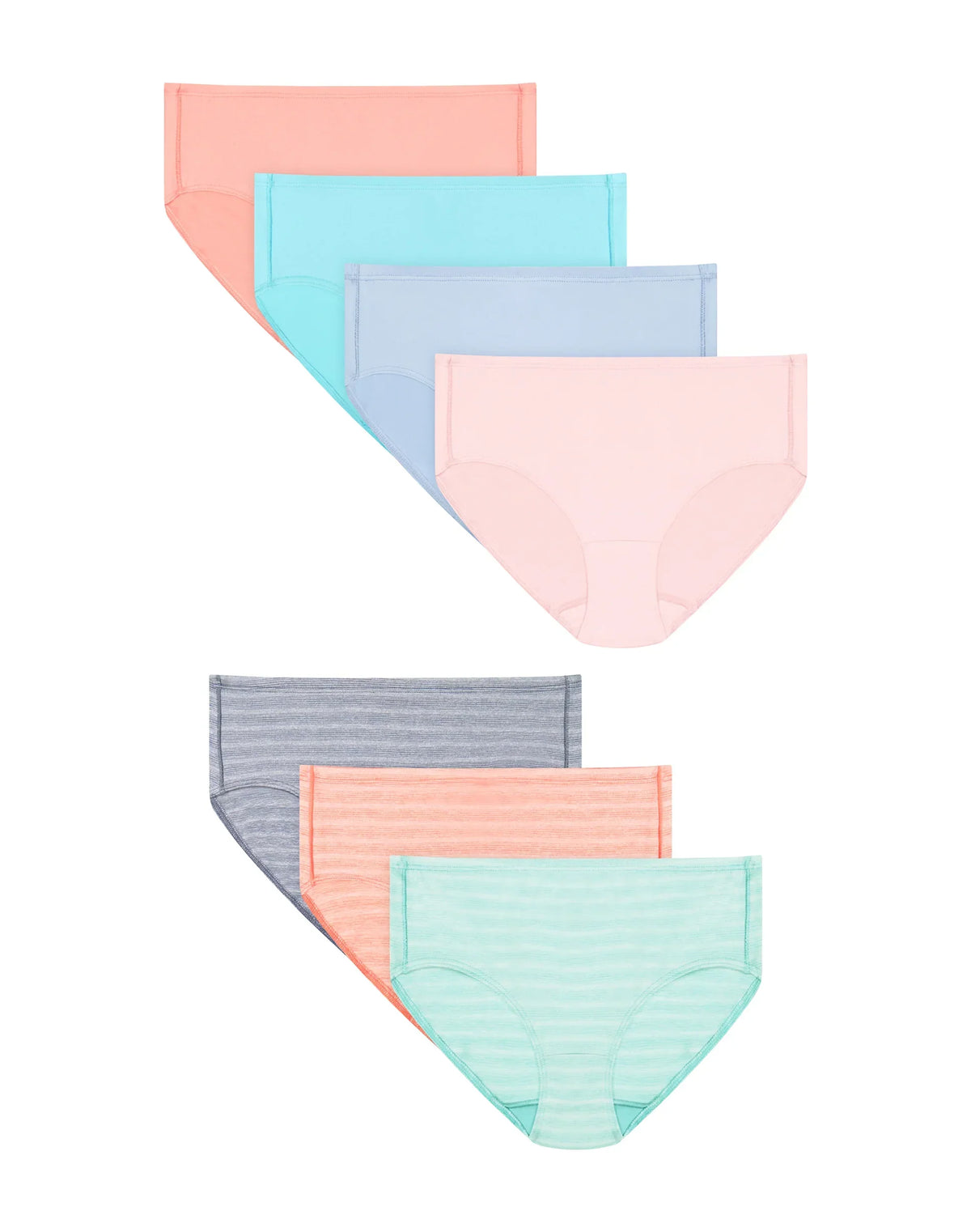Hanes Pure Comfort Girls' Underwear Microfiber Brief, 7-Pack