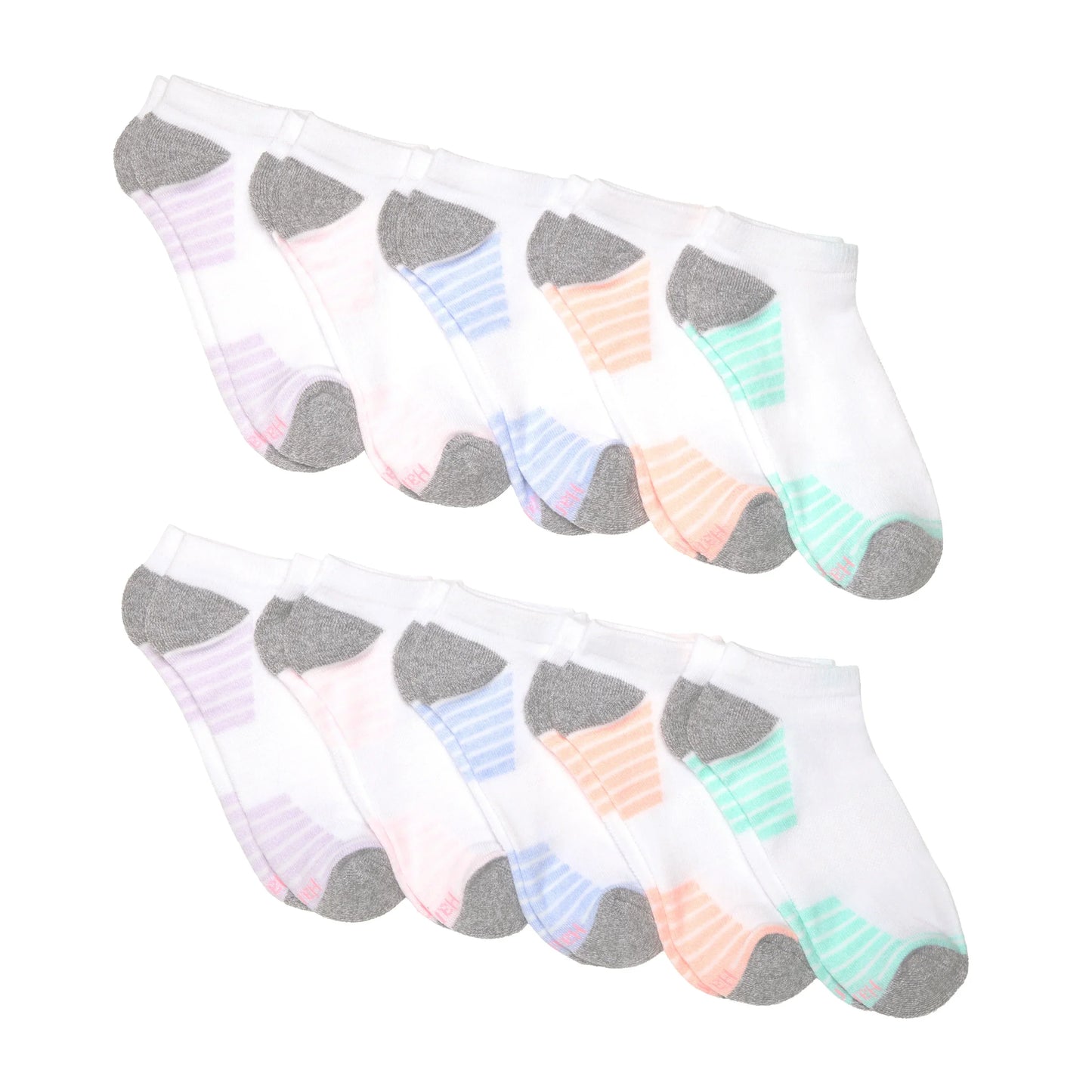 Hanes Moves X-Temp Women&rsquo;s No Show Socks, 10-Pairs, Shoe Sizes 8-12