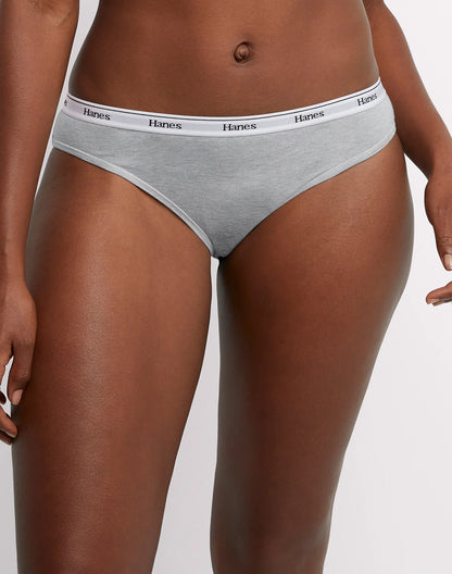 Hanes Originals Women&rsquo;s Bikini Underwear, Breathable Stretch Cotton, 6-Pack