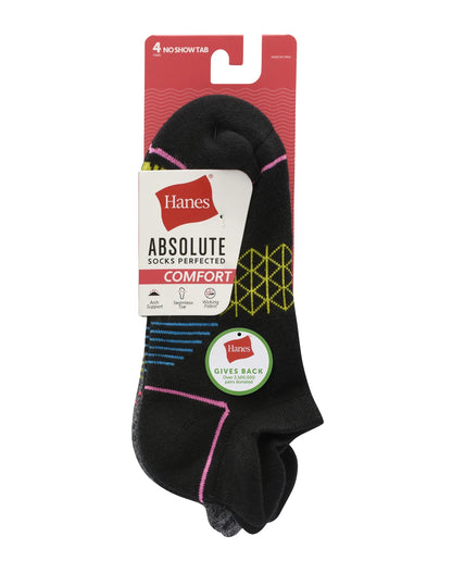 Hanes Absolute Comfort Women's Heel Shield Socks, 4-Pairs