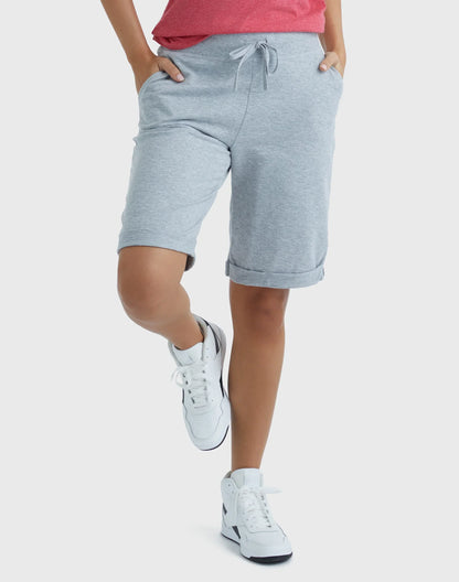 Hanes Women's French Terry Bermuda Shorts, 11"
