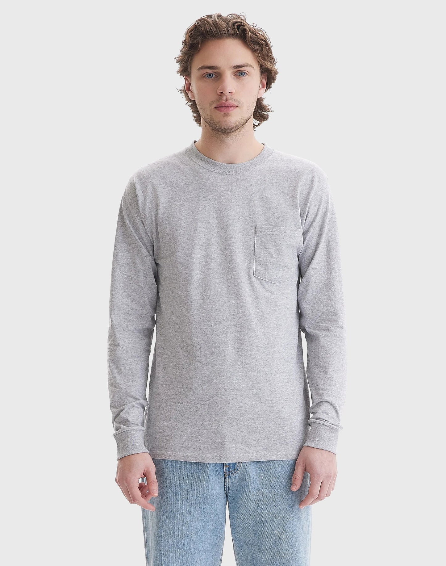 Hanes Authentic Men's Long Sleeve Pocket T-Shirt