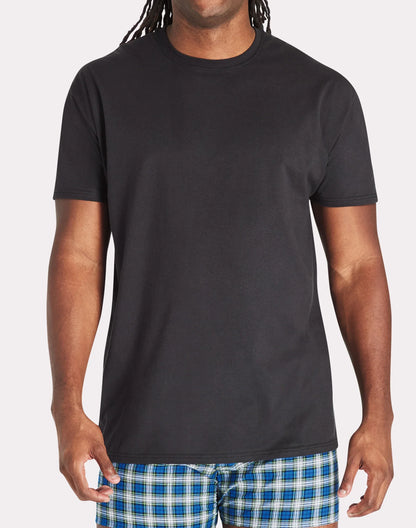 Hanes Ultimate Cotton Tall Men&rsquo;s T-Shirt Pack, Black/Grey, 4- Pack, (Big &amp; Tall Sizes)