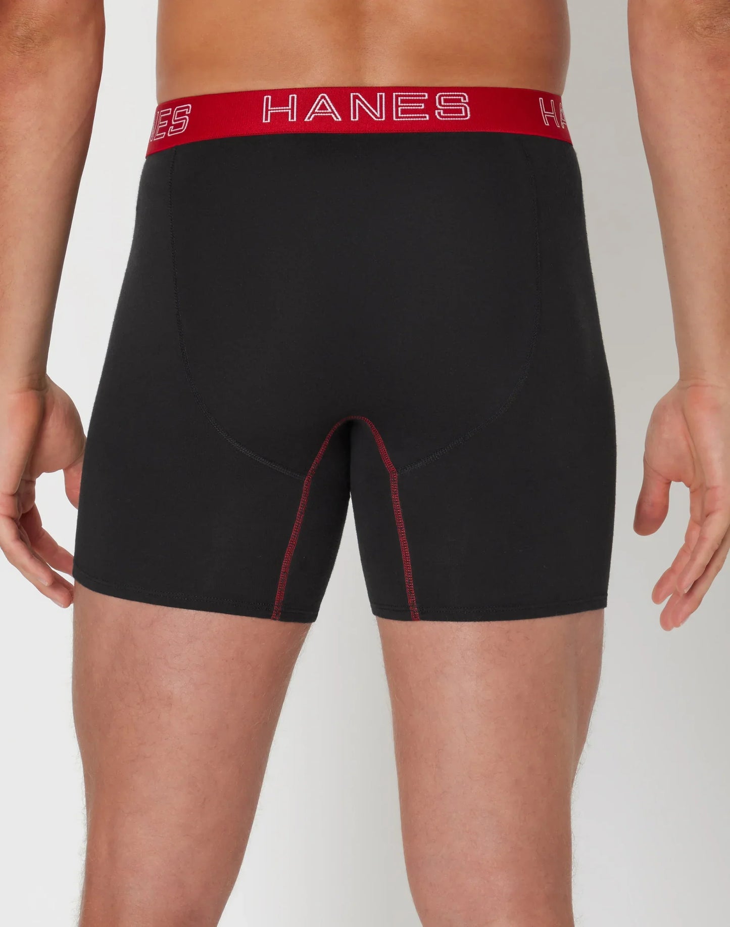 Hanes Ultimate Men's Stretch Boxer Brief Underwear, Moisture Wicking, Black, 5-Pack
