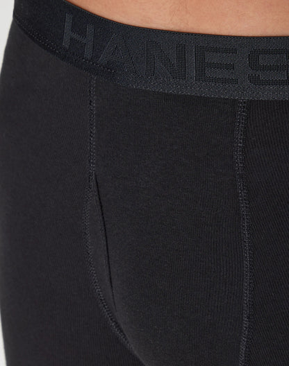 Hanes Ultimate Men&rsquo;s Cotton Boxer Brief Underwear, Comfort Flex Waistband, Black/Grey, 5-Pack