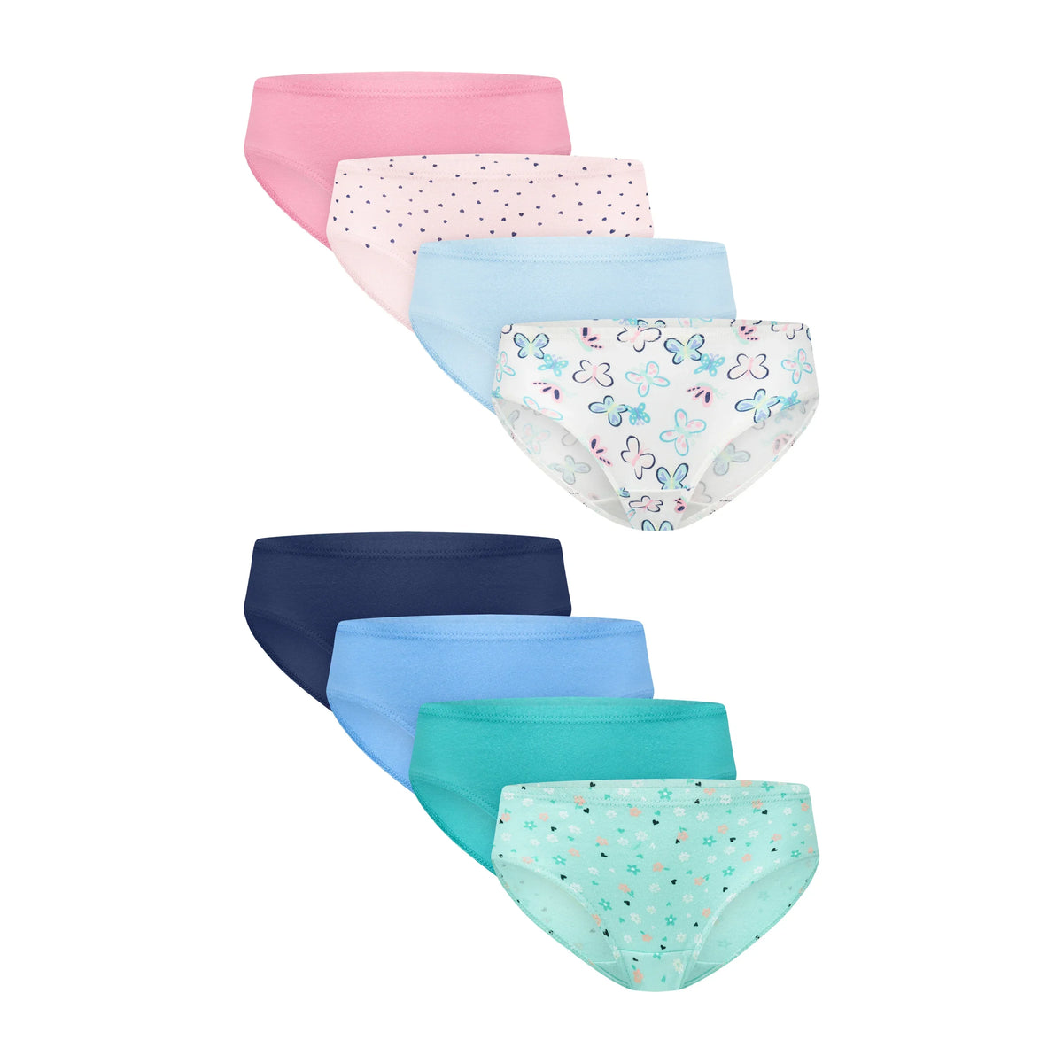 Hanes Pure Comfort Toddler Girls' Underwear Briefs, 8-Pack, Organic Cotton