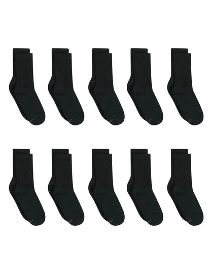 Hanes Women's Athletic Crew Socks, Full Sole Cushion, 10-Pairs