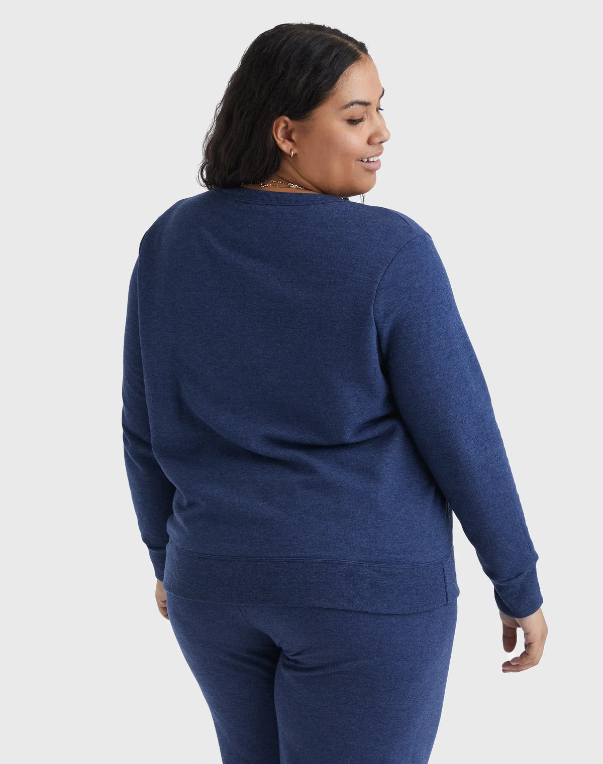 Hanes Just My Size EcoSmart Women's Fleece Sweatshirt, V-Notch (Plus Size)