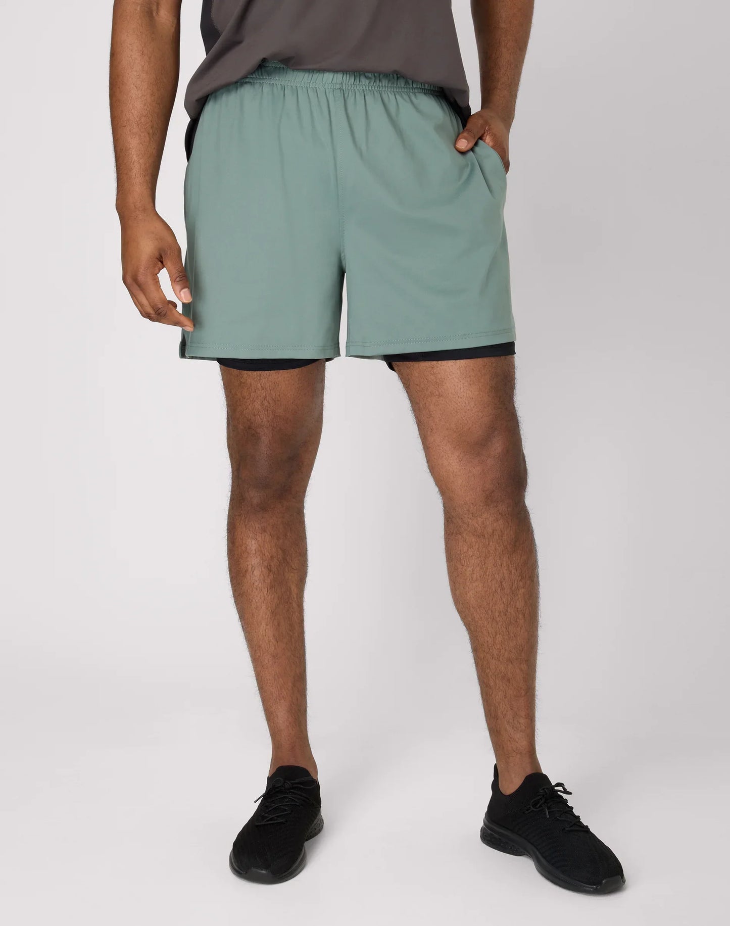Hanes Moves Men's 2-in-1 Gym Shorts, 5" Inseam