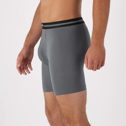 Hanes Perfect Flex Men's Boxer Brief Underwear, Lightweight &amp; Breathable, Grey, 1-Pack