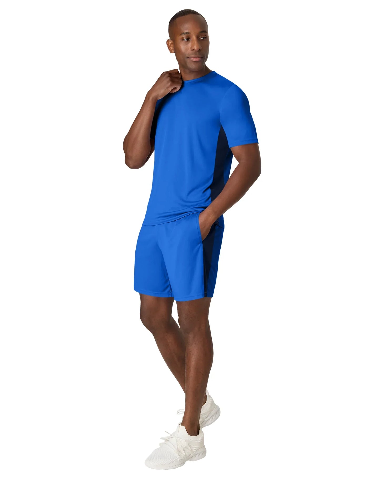 Hanes Men's Shorts, Cool DRI® 7" Color Blocked Short, Moisture Wicking + UPF 40