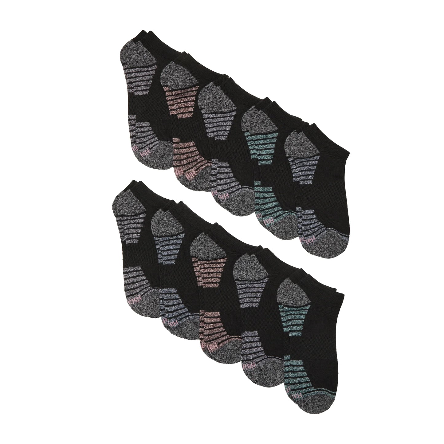 Hanes Moves Women&rsquo;s No Show Socks, X-Temp, Shoe Size 5-9, 10-Pairs