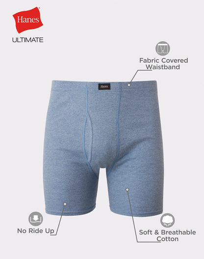 Hanes Ultimate Men's Boxer Brief Underwear, ComfortSoft Waistband, 5-Pack