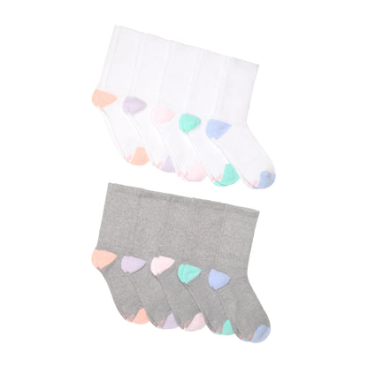 Hanes Moves X-Temp Women's Crew Socks, 10-Pairs, Shoe Sizes 8-12
