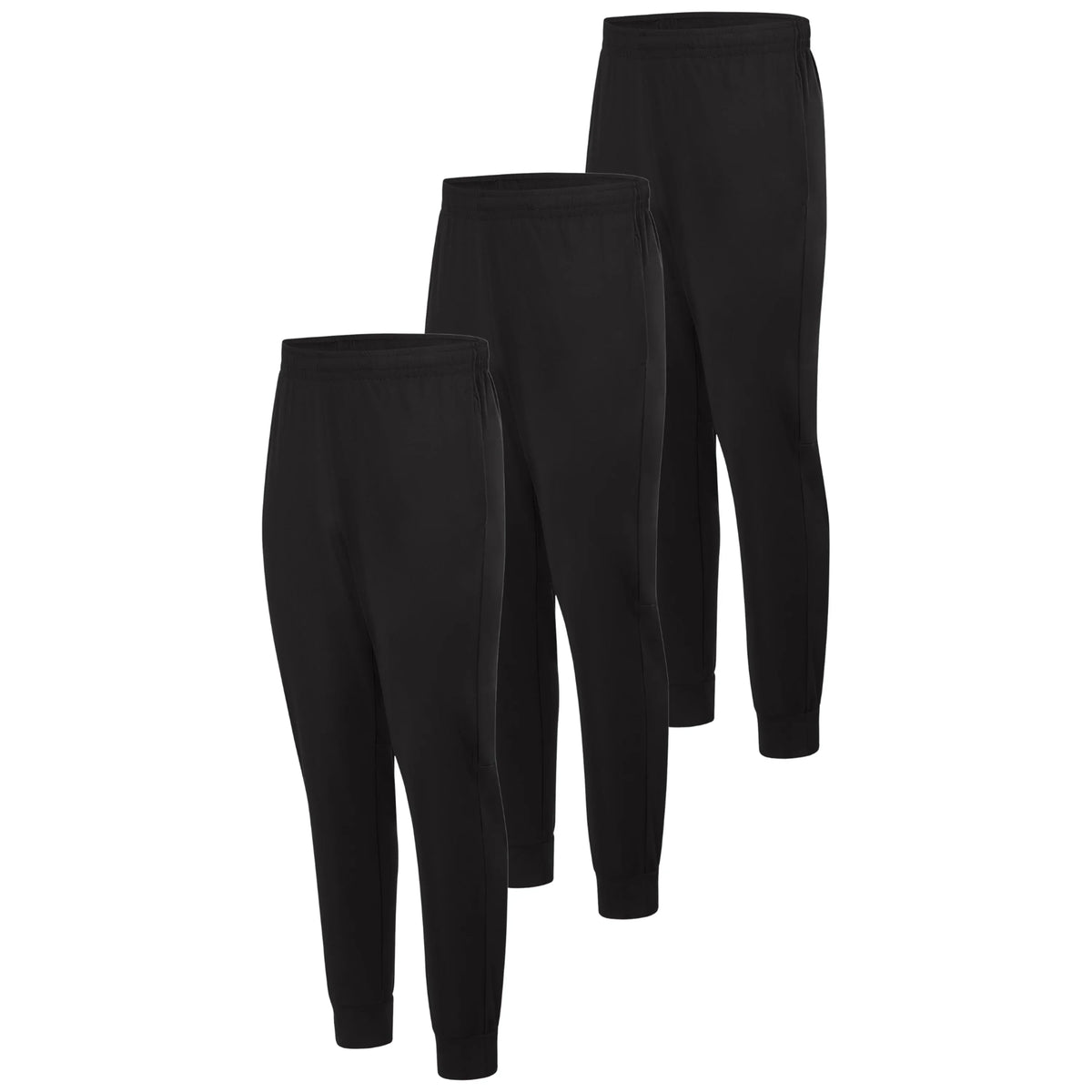 Hanes Cool DRI Men&rsquo;s Joggers, 3-Pack, Moisture Wicking, 29"