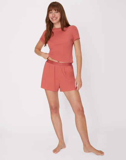 Originals 2-Piece Lounge Set, SuperSoft Cropped Baby Doll Tee & Sleep Shorts Loungewear Set