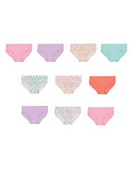 Hanes Pure Comfort Toddler Girls' Cotton Brief Underwear, 10-Pack