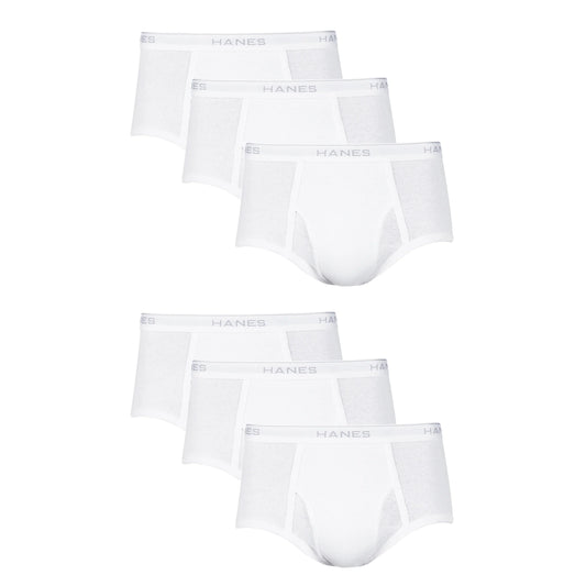 Hanes Men's White Brief Underwear, 6-Pack