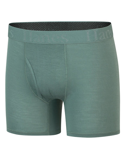Hanes Originals Ultimate SuperSoft Boys' Boxer Brief Underwear, Black, 5-Pack