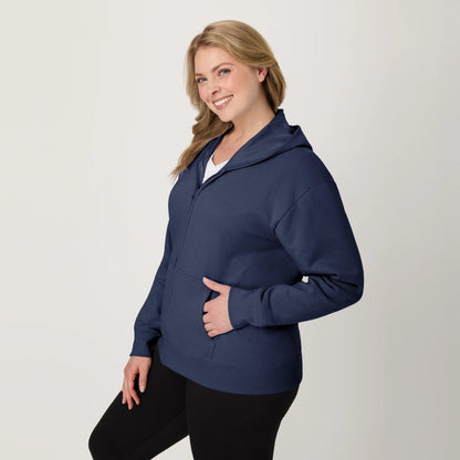 Hanes EcoSmart Women's Full-Zip Fleece Hoodie