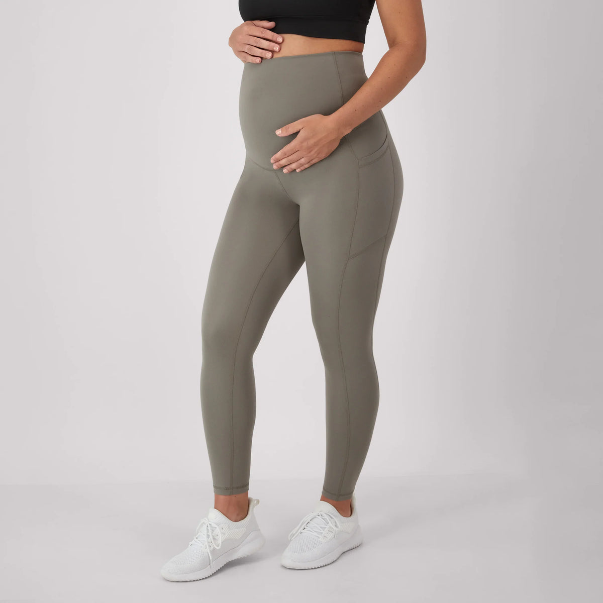 Hanes Maternity Women's Stretch &amp; Recover 7/8 Leggings, 25" Inseam