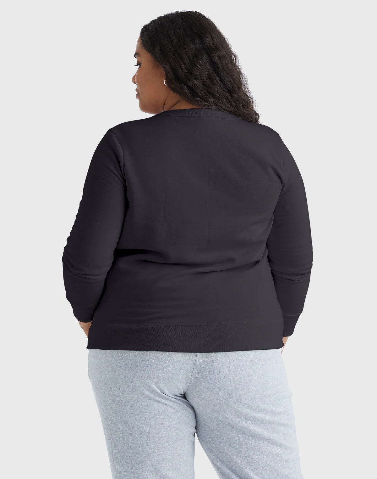 Hanes Just My Size EcoSmart Women's Fleece Sweatshirt, V-Notch (Plus Size)