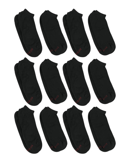 Hanes Double Tough Men's No Show Socks, Shoe Sizes 12-14, 12-Pairs