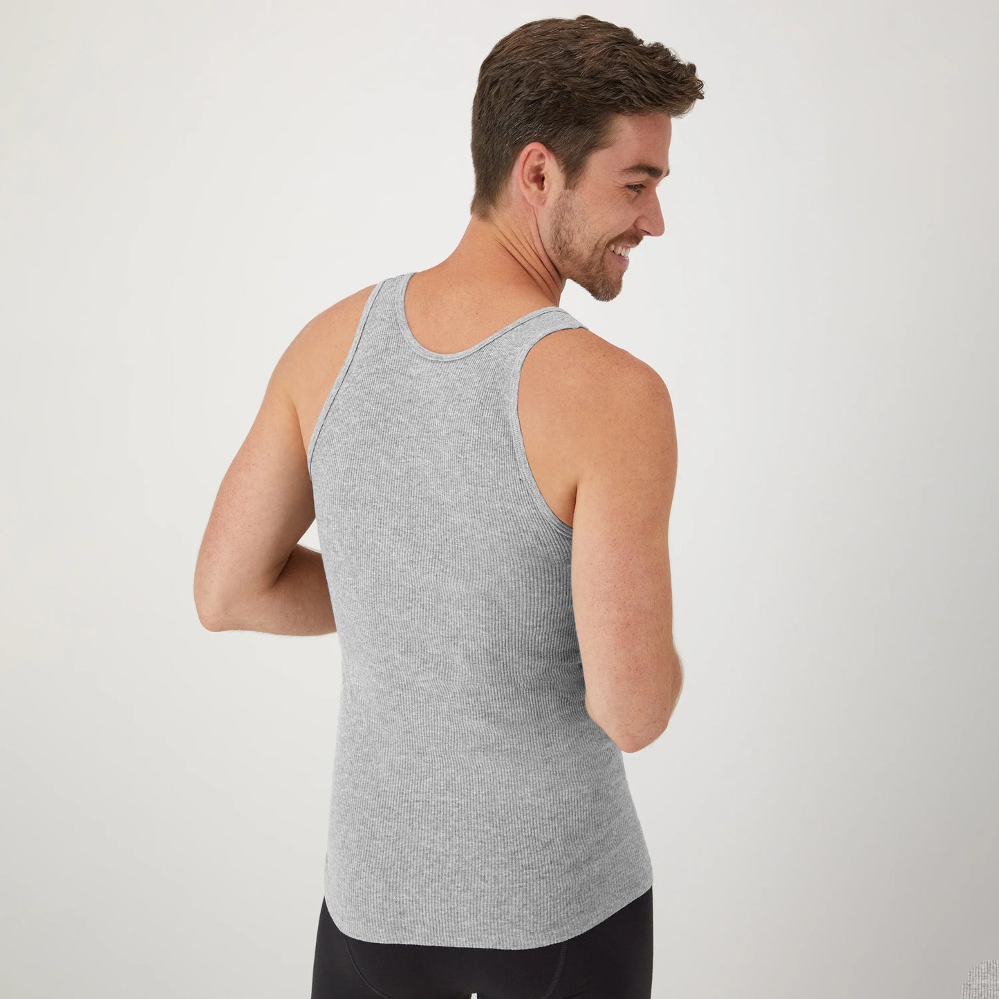 Hanes Men's Cotton Tank Top Undershirt, Black/Grey, 6-Pack