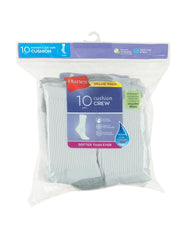 Hanes Women's Athletic Crew Socks, Full Sole Cushion, 10-Pairs