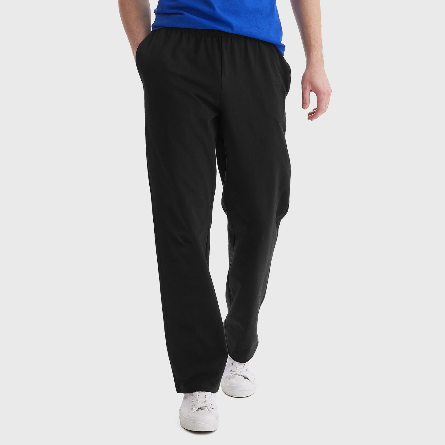 Hanes Essentials Men's Cotton Jersey Pants, 32"