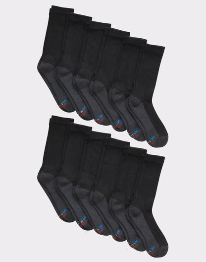 Hanes Men's FreshIQ&reg; X-Temp&reg; Active Cool&reg; Big and Tall Crew Socks 12-Pack