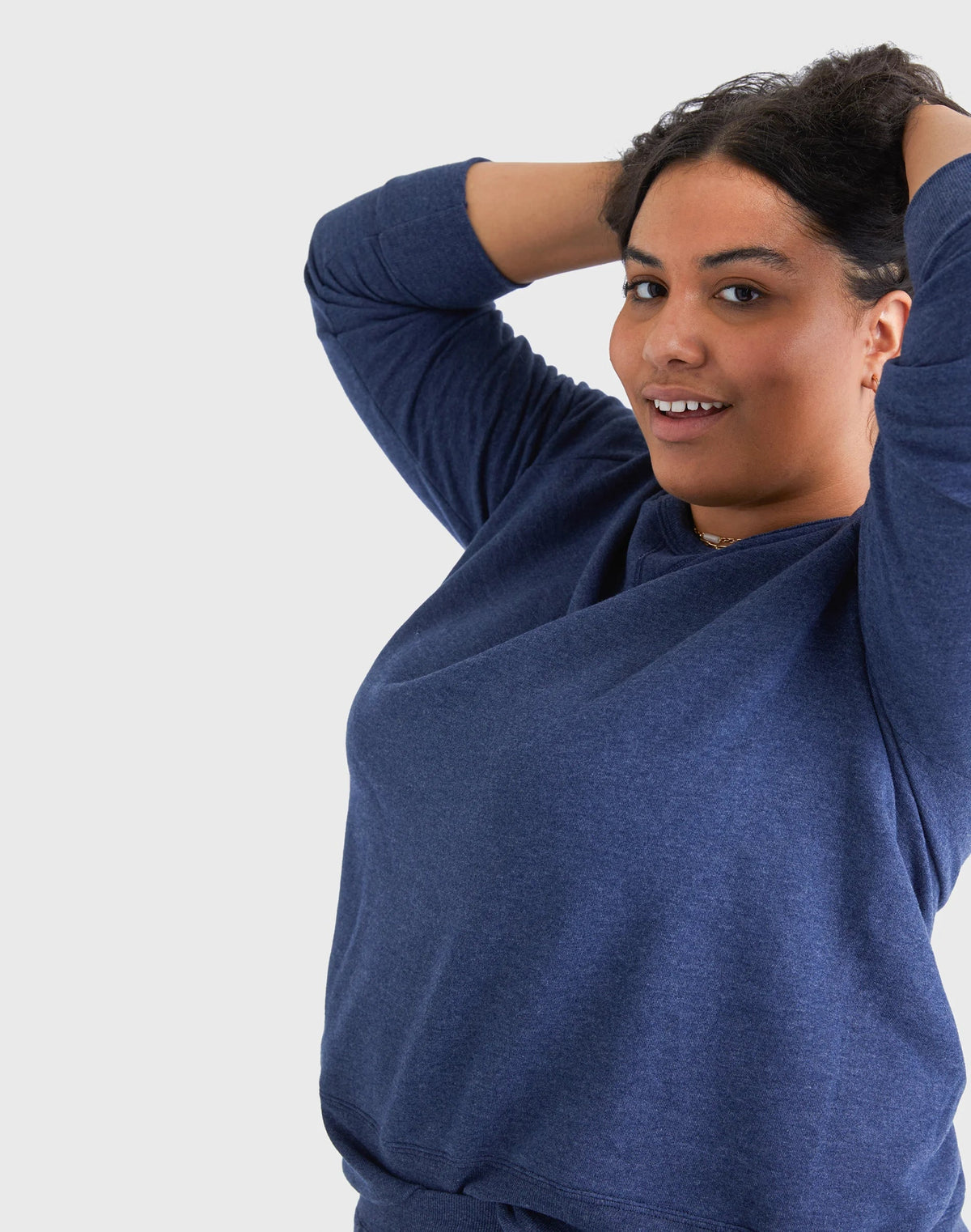 Hanes Just My Size EcoSmart Women's Fleece Sweatshirt, V-Notch (Plus Size)