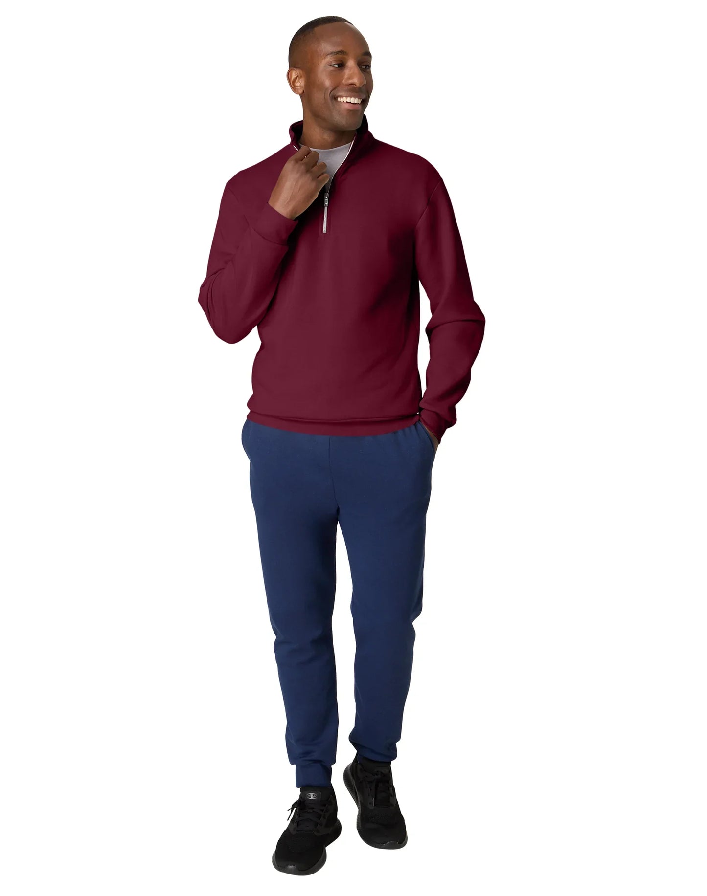 Hanes EcoSmart Men’s Fleece Quarter-Zip Pullover