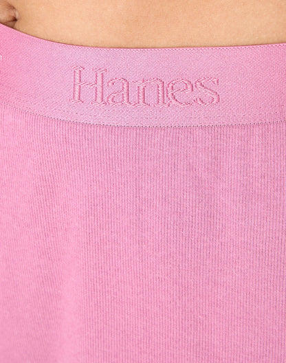 Hanes Originals Women&rsquo;s SuperSoft Comfywear Rib Sleep Shorts