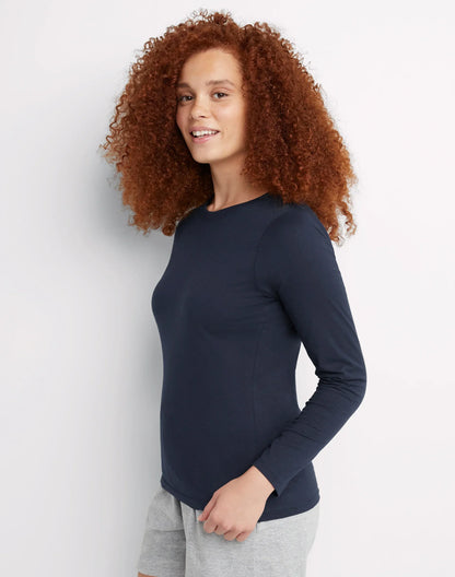 Hanes Women's Long Sleeve Cotton T-Shirt