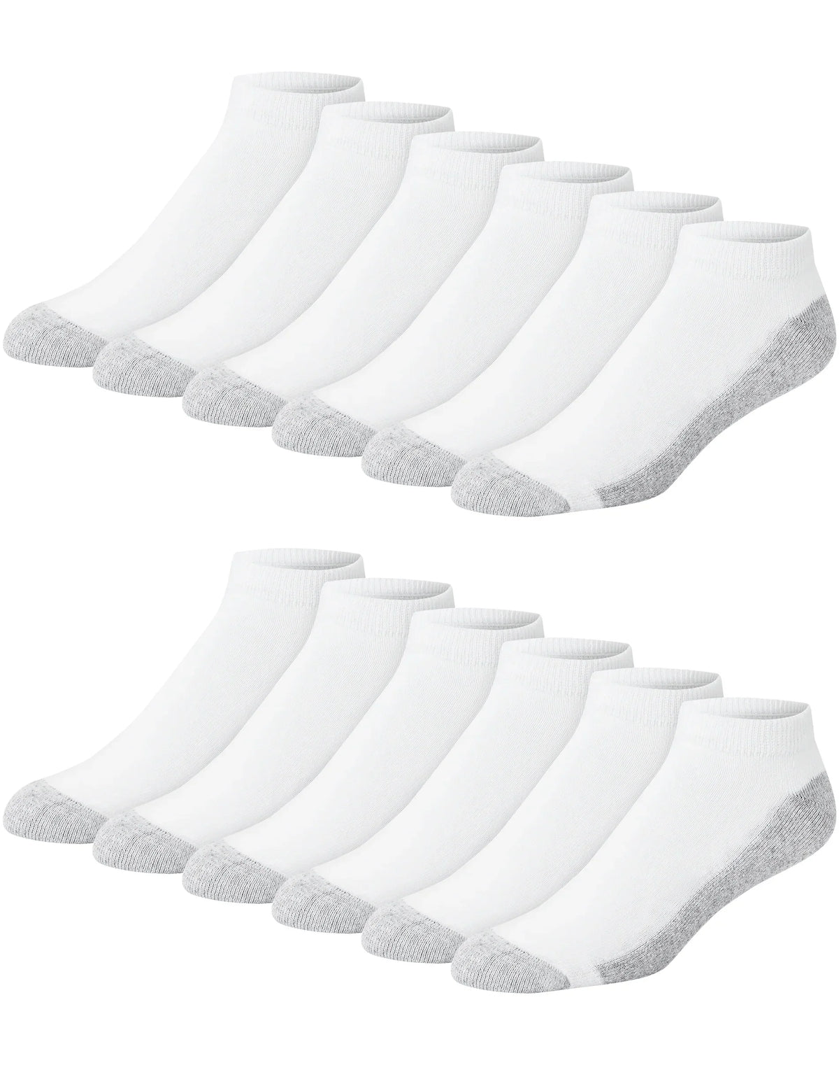 Hanes Double Tough Men's Low Cut Socks, Shoe Sizes 6-12, 12-Pairs