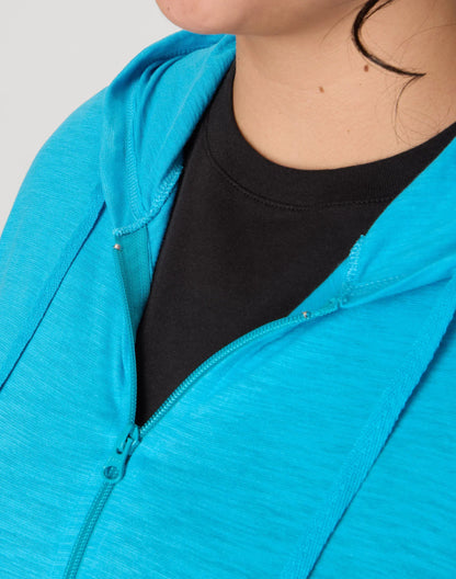 Hanes Just My Size Women's Full-Zip Slub Hoodie (Plus Size)