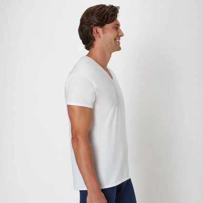 Hanes Ultimate Men&rsquo;s V-Neck Undershirt Pack, ComfortSoft, White 6-Pack