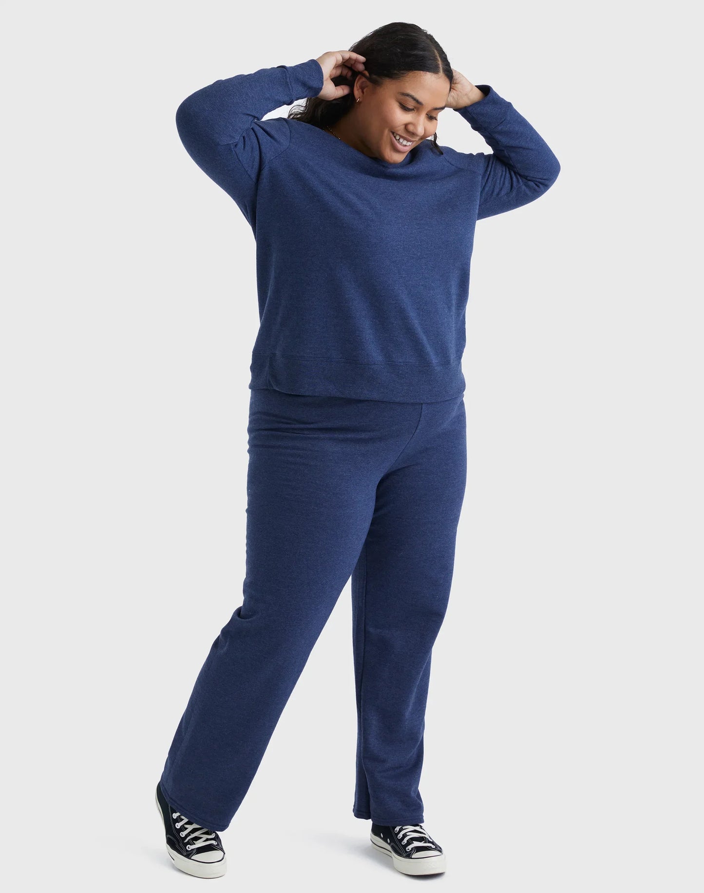 Hanes Just My Size EcoSmart Women's Fleece Sweatshirt, V-Notch (Plus Size)