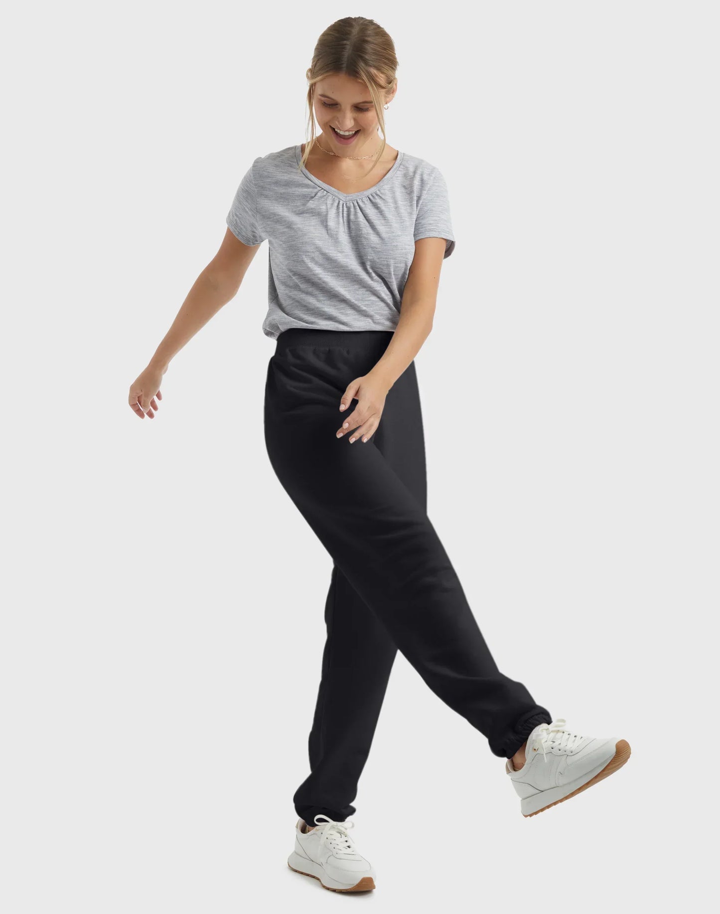 Hanes EcoSmart Women's Fleece Sweatpants with Cinched Cuffs, 30"